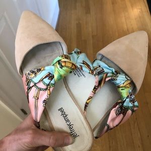 Jeffrey Campbell Pink Flats with Silk Scarf